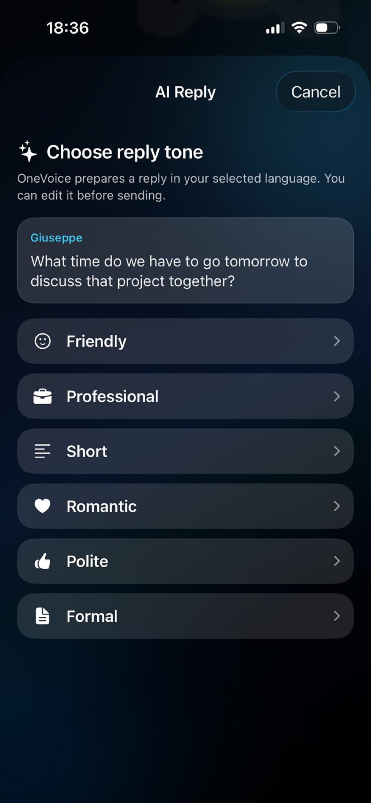 OneVoice Login