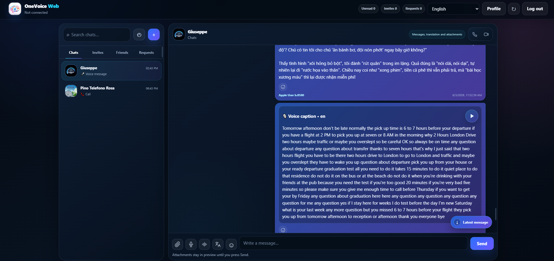 OneVoice Web App